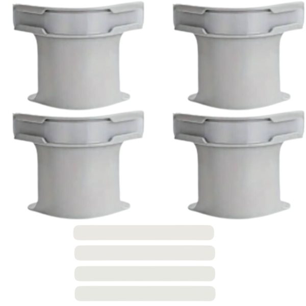 Bestby- Grey Non-Slip Reusable Bed Sheet Holders with Lock Strips, Set of 4