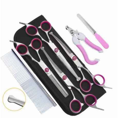 Professional 8-In-1 Dog Grooming Scissors Set Image