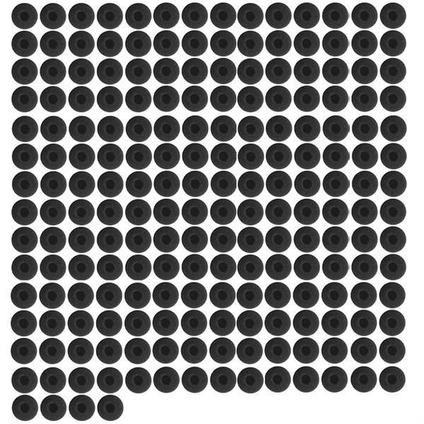200PCS Replacement Ear Tips Headsets Earbuds Soft Sponge Foam Black