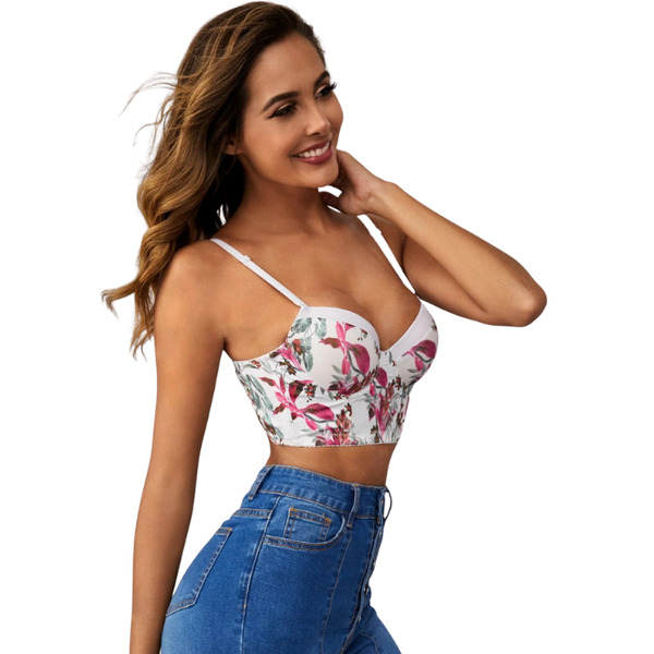 Edendiva Floral Crisscross Underwire Bra