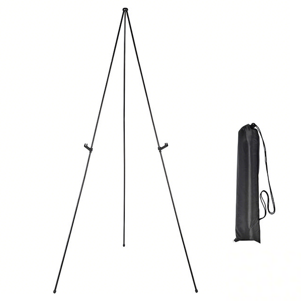 Folding Metal Easel Stand for Welcome Sign Display with Storage Bag 169cm