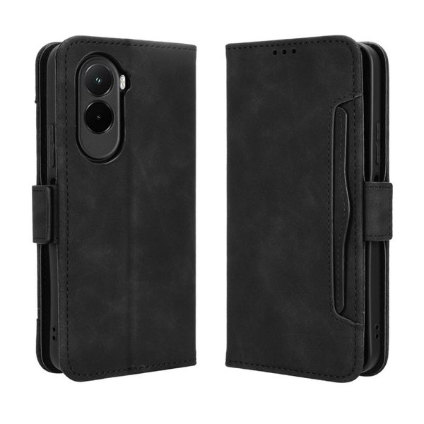 Multi Card Groove Leather Cover Compatible With Xiaomi Redmi Note 14 Pro Plus 5G