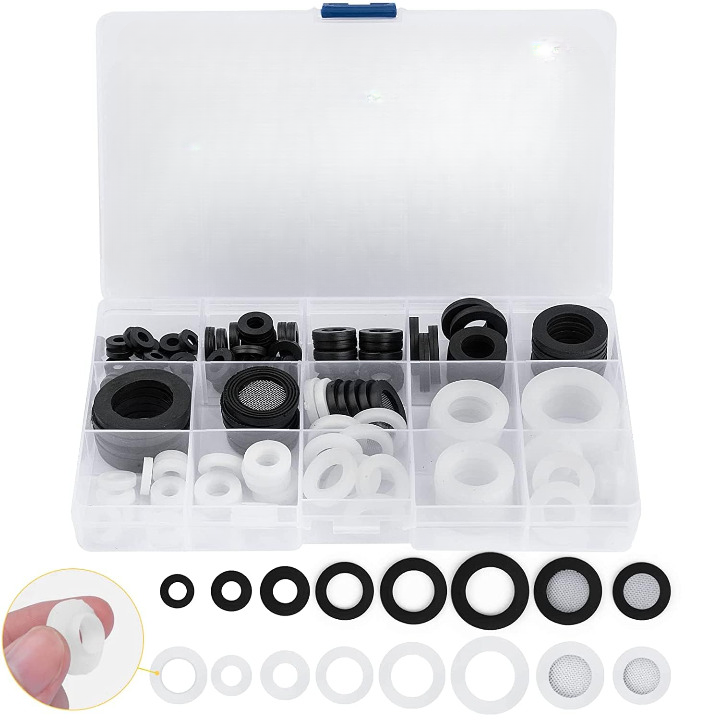 Shower Hose Washers 135 PCS 16 Sizes Rubber & Silicone Gasket