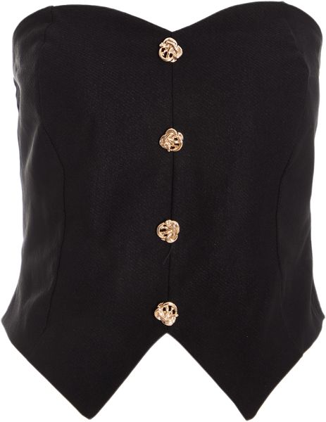 Quiz - Women Black Textured Button Front Top