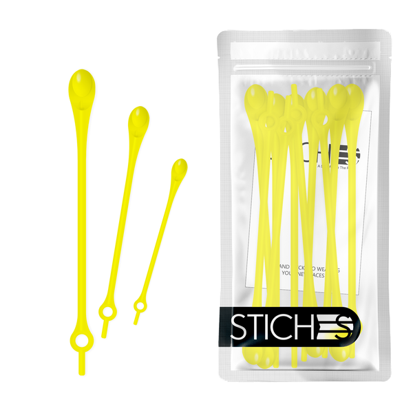 Stiches 14 Pieces Elastic Shoelaces - Yellow