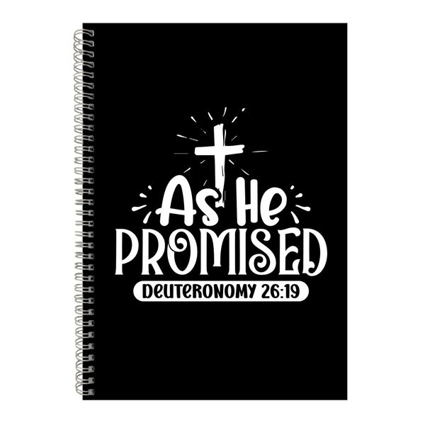 Promised A4 Notebook Spiral with Graphic Christian Easter Words Present 080