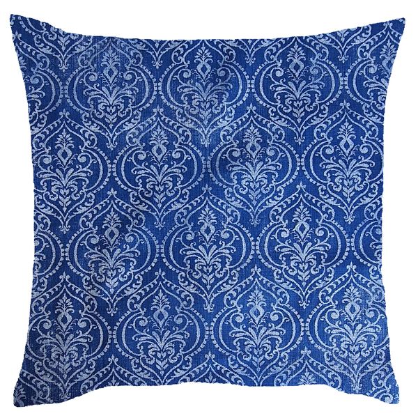 Pillow/Scatter Cushion - Blue/White Pattern - 50x50cm Inner Included