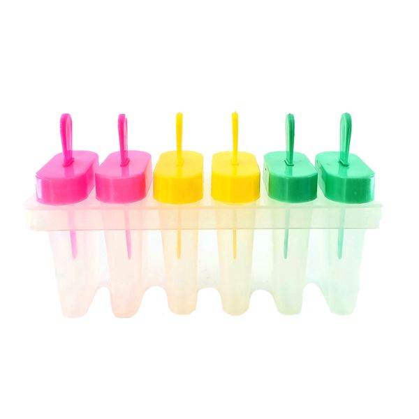 6 Reusable Ice Lolly Moulds - DIY Ice Cream Mould - Tray Set - BPA Free