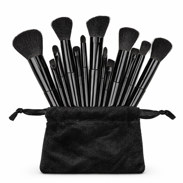 13-Piece Makeup Brush Set - Black
