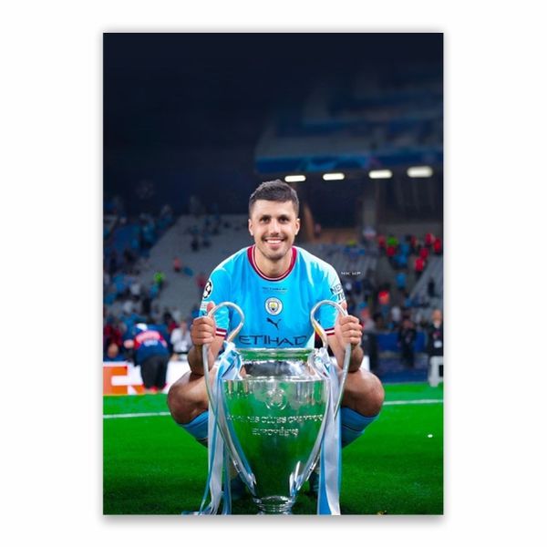 Rodri Champions League Trophy Poster - A1