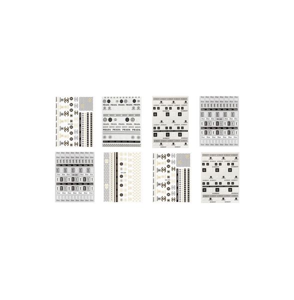 High Fashion Nail Art Stickers 7 Pieces