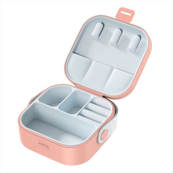 Earring Jewelry Case with Handle Mini Jewelry Travel Case Orange