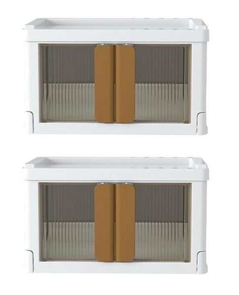 Mini Desk Organisers - White - Set of 2