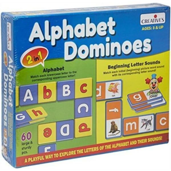 Alphabet Dominoes 2-in-1 Game - Learn Letters &amp; Sounds for Kids