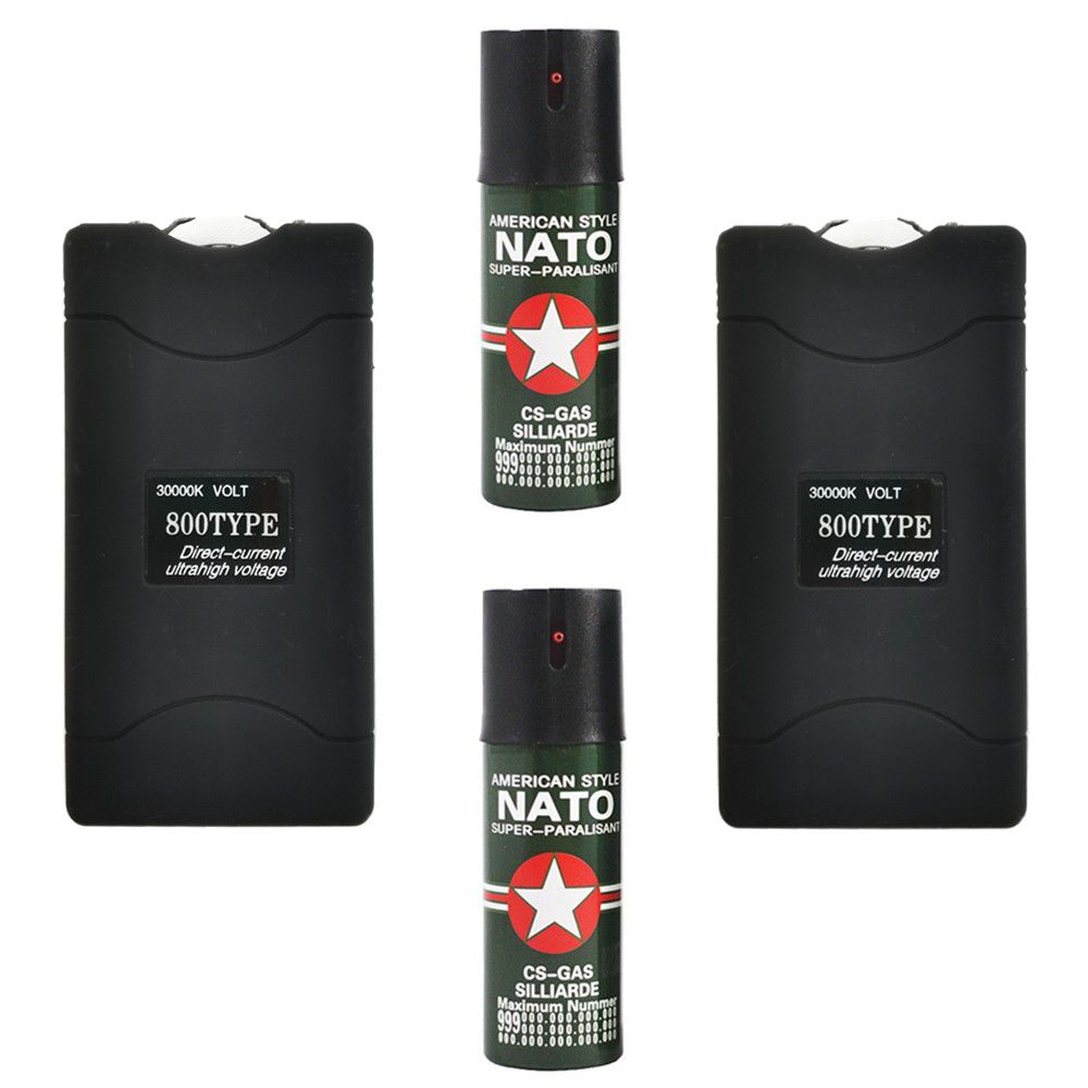 Stun Gun + Pepper Spray 110ml (2 x Stun Gun & 2 x Pepper Spray