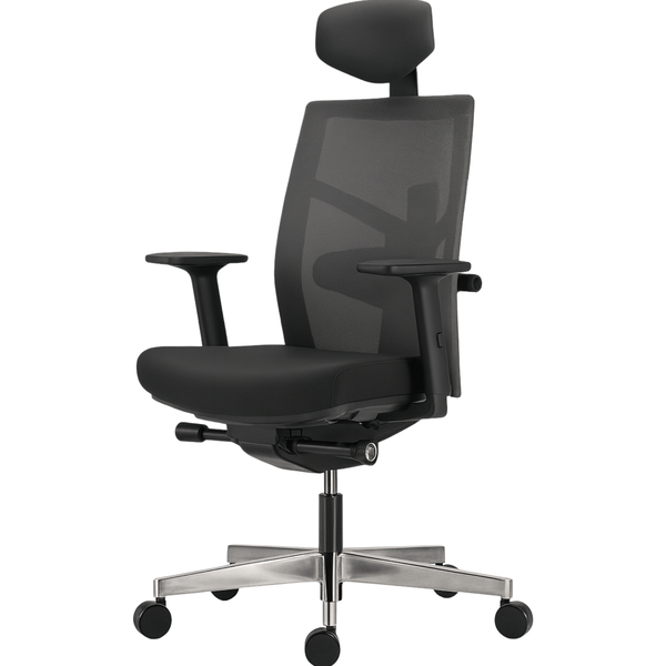 Ergonomic Swivel Chair with Height Adjustable Backrest and Headrest
