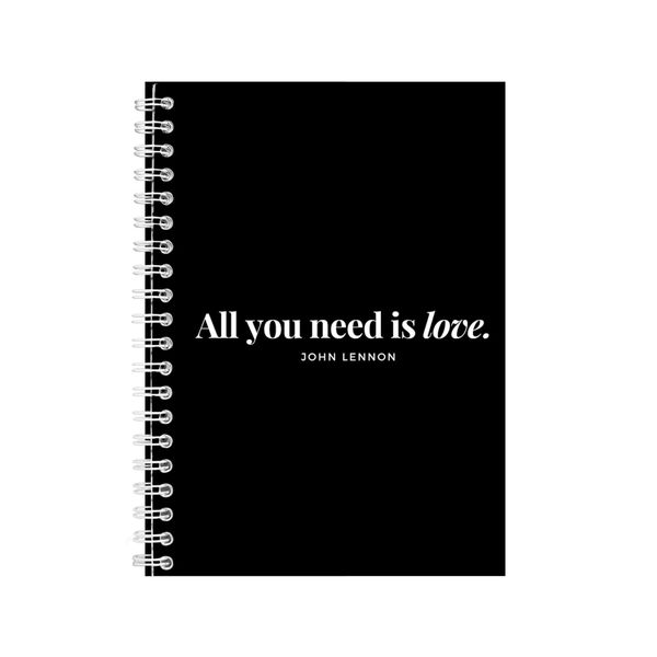 Love A5 Notebook Spiral Lined Motivational Sayings Graphic Notepad Gift 187
