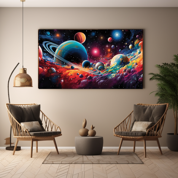 Canvas Wall Art - Graffiti Galaxy - BK0173