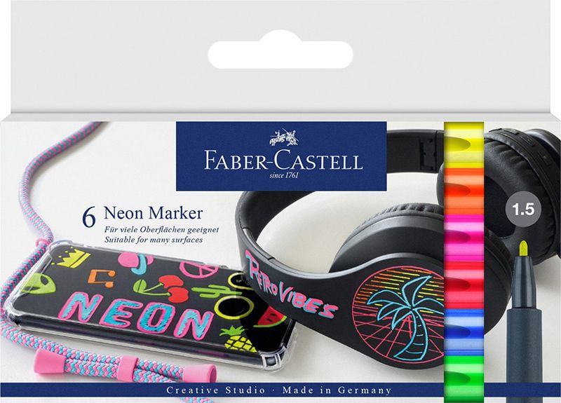 Faber Castell Neon Marker set 6