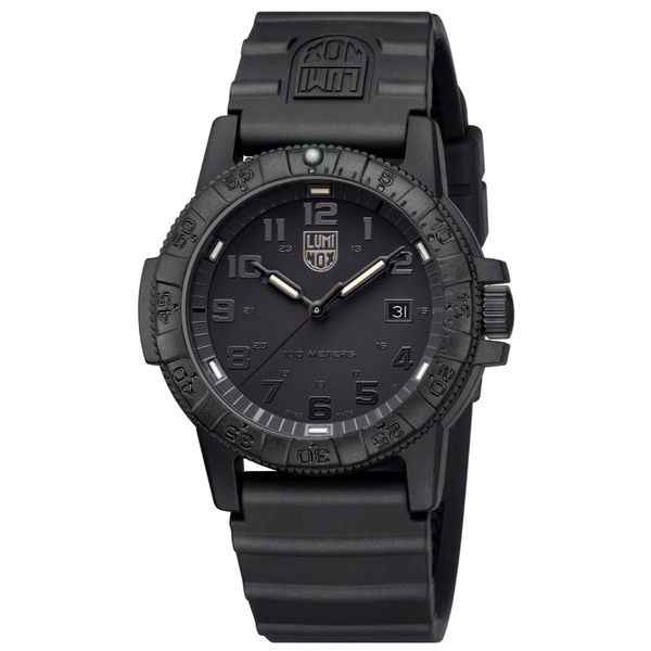 Luminox-Leatherback Sea Turtle Black Rubber Mens Watch-XS.0321.BO.L
