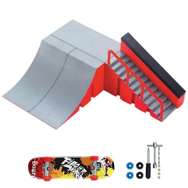 TEETO TOYS Fingerboard Skatepark Playset - Finger Skateboard - Toys for Boys