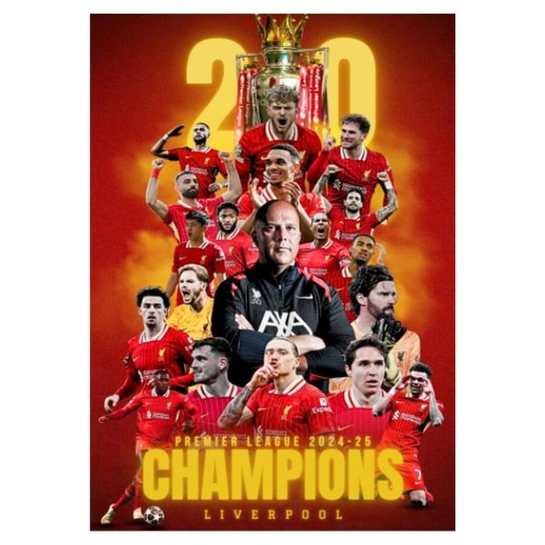 Liverpool 2025 Premier League Champions Poster - A1
