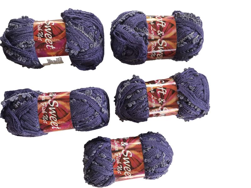 Loop Lurex Fish Net Knitting Yarn