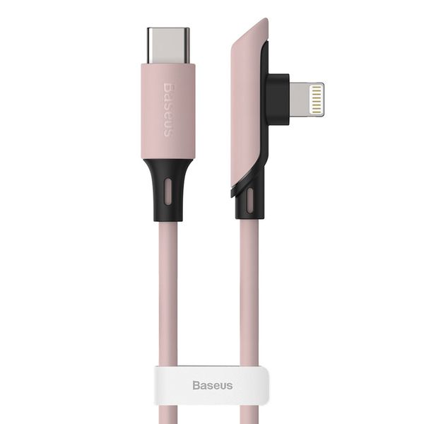 Baseus 1.2m - 18W Colourful Elbow USB Type-C 2.0 to Lightning PD Cable