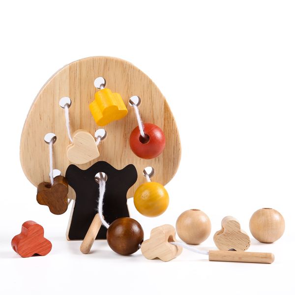 iKids Wooden Forest Beads Stringing Blocks