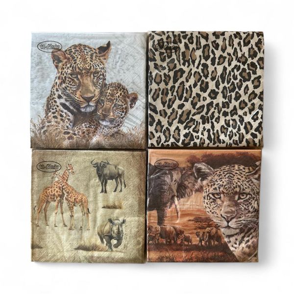 Safari Vibe serviettes - 4 packets - 20 piece each