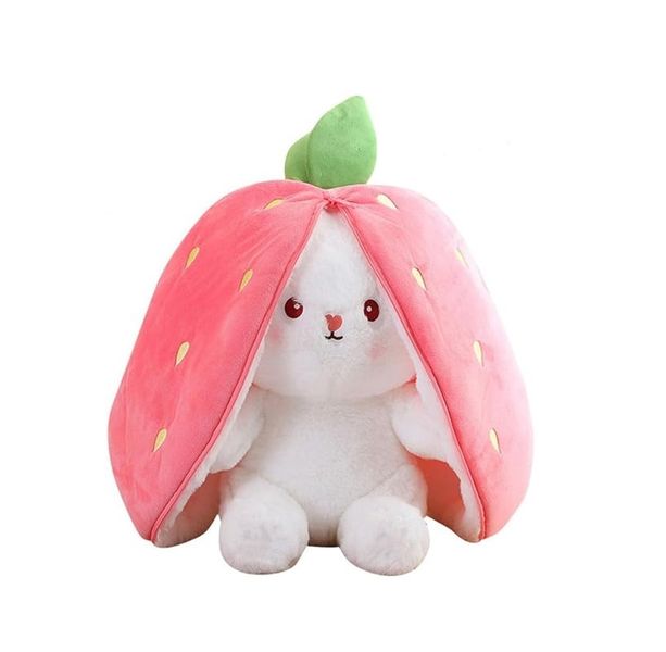 Plush Toy Strawberry Transformation Rabbit Xiaoguo Radish Pillow