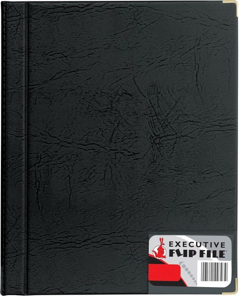 Flip File Executive Leather Look File 100 Pocket