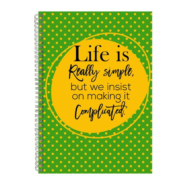 Simple A4 Notebook Spiral Lined Motivational Words Graphic Notepad Gift 137