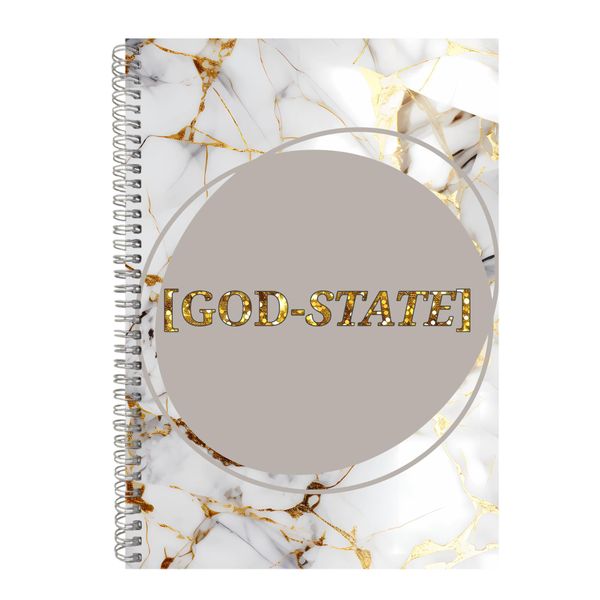God state A4 Notebook Spiral Lined Motivational Sayings Graphic Notepad 248