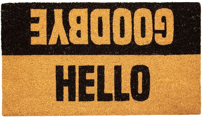 Indoor/Outdoor Helllo Goodbye Non-Slip Doormat