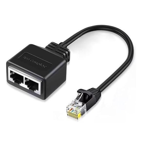 Ethernet Coupler Network Splitter 1-to-2 Extender - RJ45 Adapter