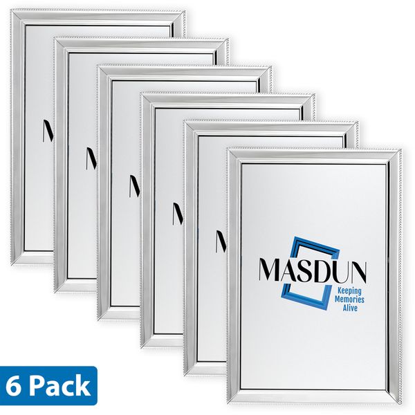 Masdun Silver Plated Picture Frames - Portrait - 125S14 - 6 Pack