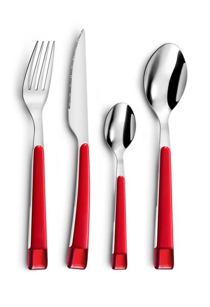 Amefa Guimauve 16 Piece Red Cutlery Set