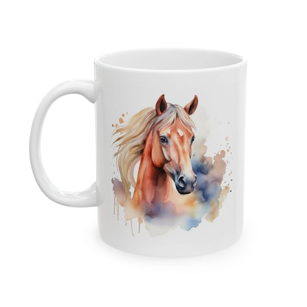 Horse Mug - Horse Head Illustration With Paint Splatter