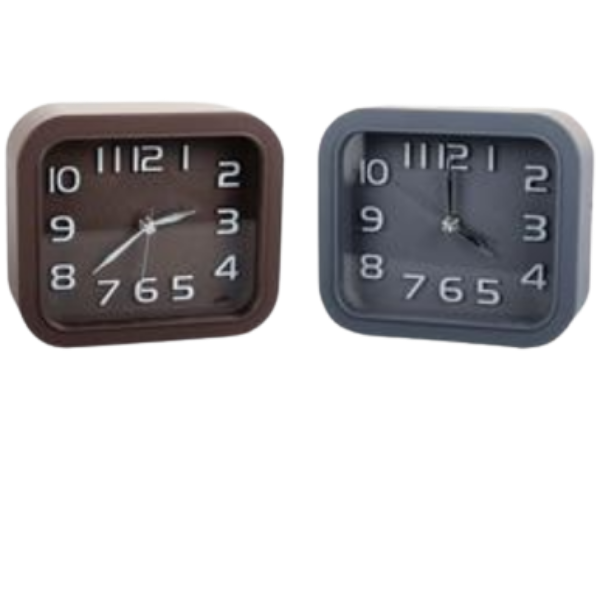No Place Like Home - Square Plastic Alarm Clock- Pack Of 2