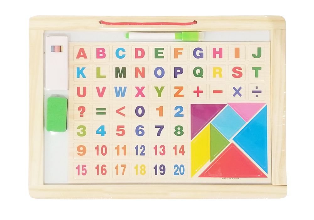 Wooden Educational White Board With Alphabets, Numbers and Shapes Shop Today. Get it Tomorrow