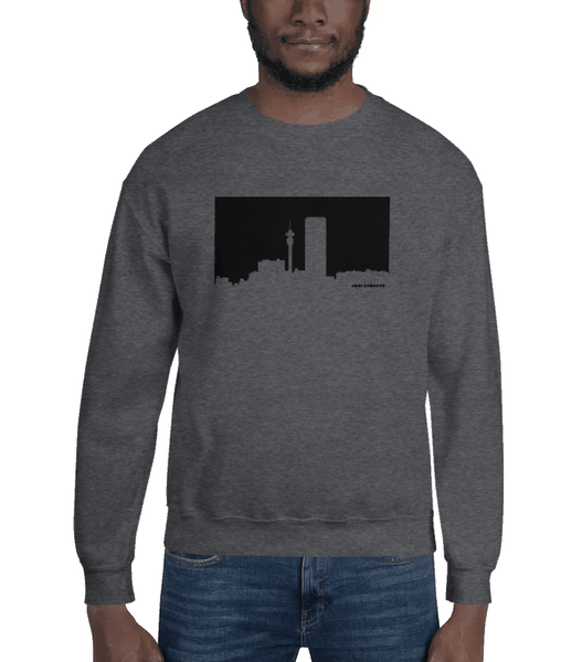 Jozi Streets Grey Melange Sweater - Black