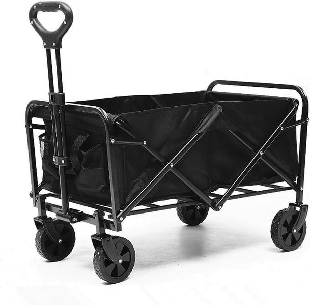 Folding Utility Wagon Cart - Heavy-Duty Outdoor Trolley