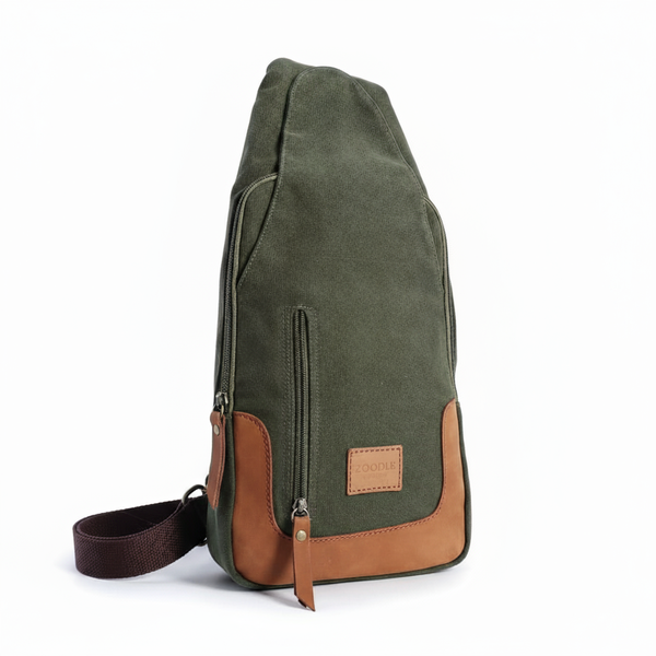 Tablet Bag | Canvas Leather Sling Bag