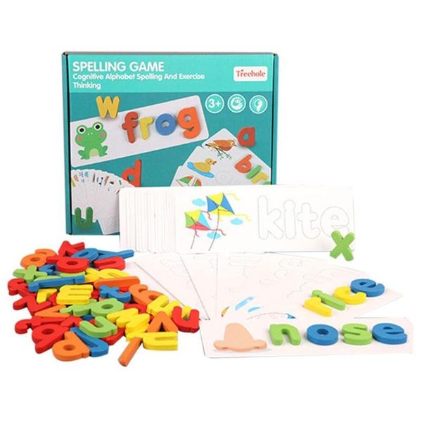 Wooden Spelling Words Puzzle Game For Kids -YG-154