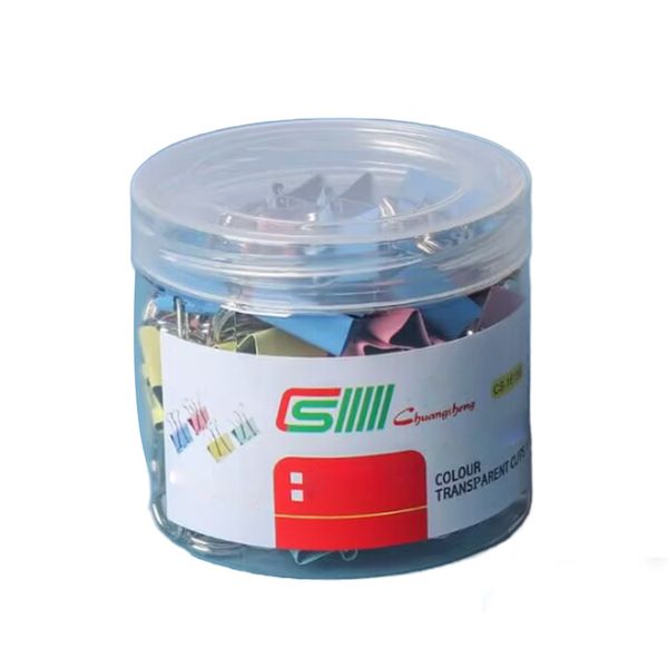 60 Colored Metal Long Tail Clips 15mm