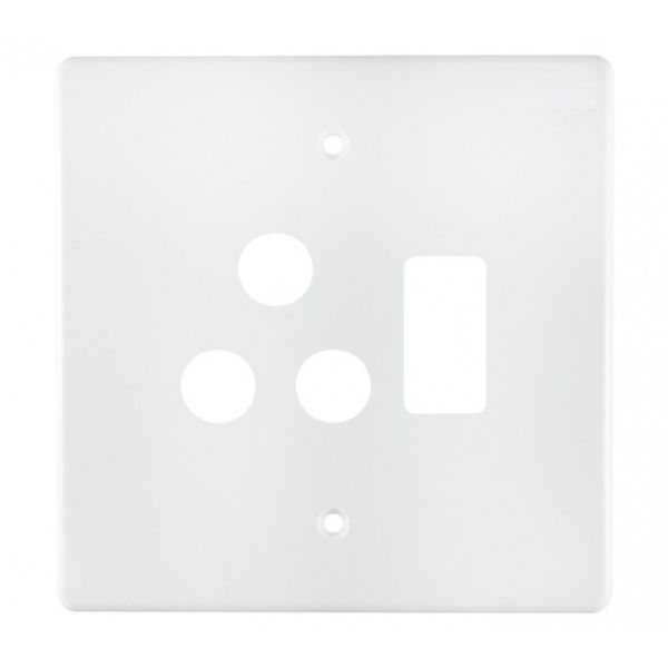 Crabtree - Cover Plate - Switchplug - Single Socket - 100 x 100 - 7 Pack