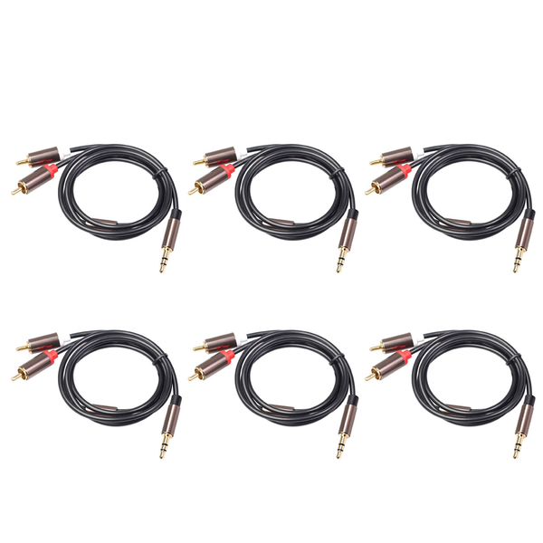 3 5Mm To 2Rca Audio Cable For Amplifiers Audio Car Aux Mobile Phone
