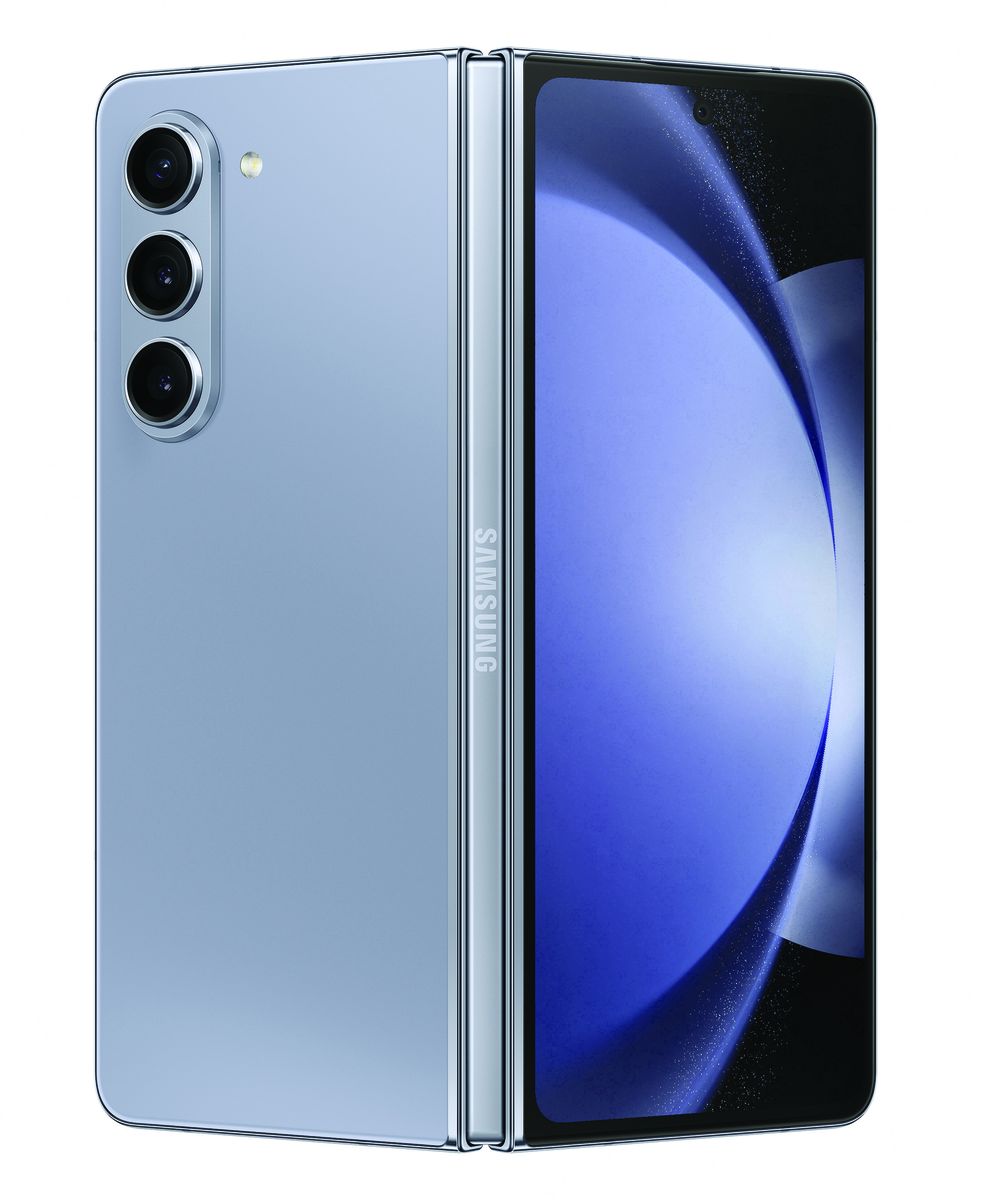 Samsung Galaxy Z Fold 5 512GB Smartphone - Icy Blue + Samsung 25W Charger