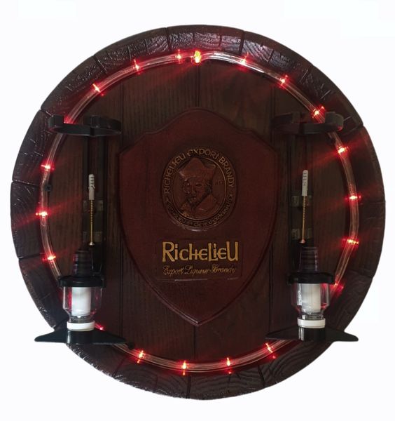Richelieu Led Round Barrel 2 x optic Liquor Dispenser
